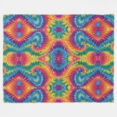 レインボーリップルタイダイフリースブランケット フリースブランケット (正面(横))