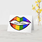 レインボーリップ カード (黄色い花)