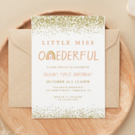 レインボーリッ恋しく思トオネダーフル1歳の誕生日 招待状