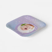 レインボーリトルスターキッズフォトバースデーパーティー ペーパープレート (傾斜あり)