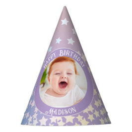 レインボーリトルスターズキッズフォト誕生日 パーティーハット