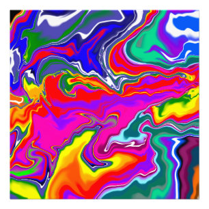 レインボーリバー流体アート フォトプリント