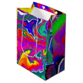 レインボーリバー流体アート ミディアムペーパーバッグ (正面アングル)