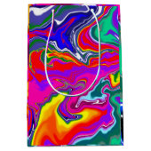 レインボーリバー流体アート ミディアムペーパーバッグ (正面)