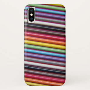 レインボーリボンケーブルテクスチャ iPhone X ケース