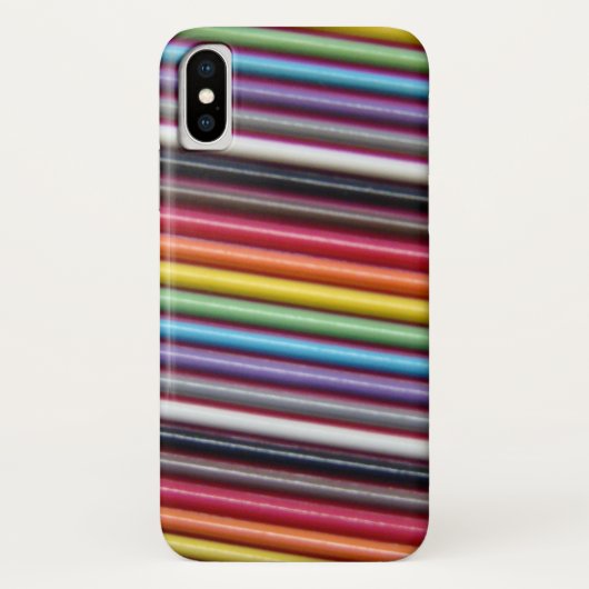 レインボーリボンケーブルテクスチャ Case-Mate iPhoneケース (裏面)