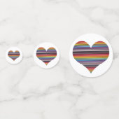 レインボーリボンケーブルハート コンフェッティ (正面)