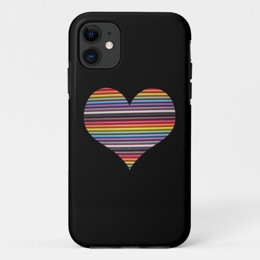 レインボーリボンケーブルハートiPhone 5/5Sケース Case-Mate iPhoneケース (裏面)