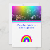 レインボーリボンパーティの招待状（カスタマイズ可能） 招待状 (裏面)