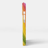 レインボーリボン付きモノグラム携帯電話ケース iPhoneケース (左側面)