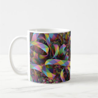 レインボーリボン抽象芸術LGBTプライド コーヒーマグカップ