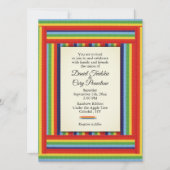 レインボーリボン結婚式招待状 招待状 (正面)