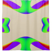 レインボーリボン シャワーカーテン (正面)