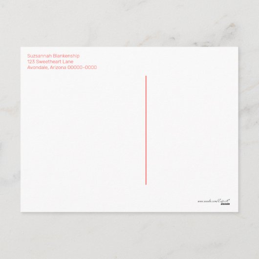 レインボーリンクハートパターンアートワークテンプレート シーズンポストカード (裏面)