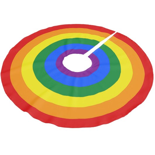 レインボーリングや輪 ブラッシュドポリエステルツリースカート (アングル)