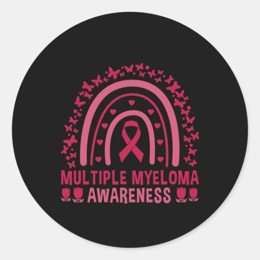 レインボーリンパ腫認識度サポート1 ラウンドシール (正面)