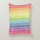 レインボーリーフパターンボホ アクセントクッション (正面(垂直))