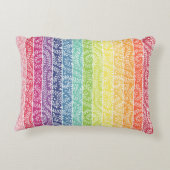 レインボーリーフパターンボホ アクセントクッション (裏面)
