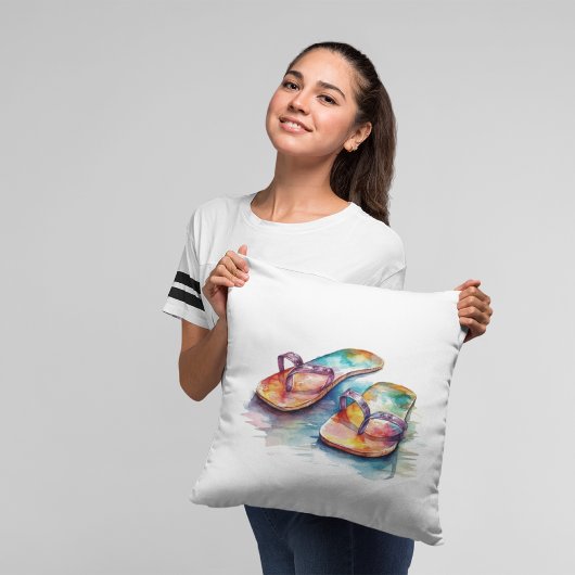 レインボーリーフビーチサンダル クッション