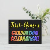 レインボールック「卒業お祝い!」 招待状 (スタンド正面)