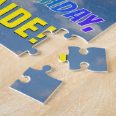 レインボールック"15" & "ハッピーバースデー",曇り空 ジグソーパズル (側面)