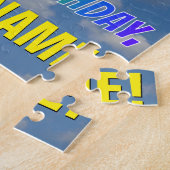 レインボールック"28" & "ハッピーバースデー",曇り空 ジグソーパズル (側面)