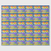 レインボールック"29" & "ハッピーバースデー"，雲，空 ラッピングペーパー (フラット)