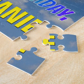 レインボールック"38" & "ハッピーバースデー",曇り空 ジグソーパズル (側面)