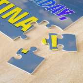 レインボールック"40" & "ハッピーバースデー",曇り空 ジグソーパズル (側面)