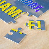 レインボールック"45" & "ハッピーバースデー",曇り空 ジグソーパズル (側面)