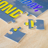 レインボールック"47" & "ハッピーバースデー",曇り空 ジグソーパズル (側面)