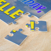 レインボールック"50" & "ハッピーバースデー",曇り空 ジグソーパズル (側面)