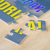 レインボールック"59" & "ハッピーバースデー",曇り空 ジグソーパズル (側面)