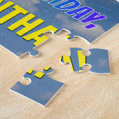 レインボールック"62" & "ハッピーバースデー",曇り空 ジグソーパズル (側面)