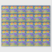 レインボールック"63" & "ハッピーバースデー"，雲，空 ラッピングペーパー (フラット)