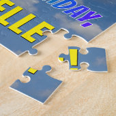 レインボールック"65" & "ハッピーバースデー",曇り空 ジグソーパズル (側面)