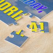 レインボールック"66" & "ハッピーバースデー",曇り空 ジグソーパズル (側面)