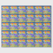 レインボールック"72" & "ハッピーバースデー",雲,空 ラッピングペーパー (フラット)