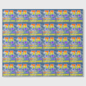 レインボールック"74" & "ハッピーバースデー",雲,空 ラッピングペーパー (フラット)