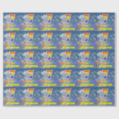 レインボールック"7" & "ハッピーバースデー",雲,空 ラッピングペーパー (フラット)