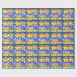 レインボールック"82" & "ハッピーバースデー"，雲，空 ラッピングペーパー