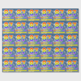 レインボールック"87" & "ハッピーバースデー"，雲，空 ラッピングペーパー