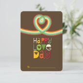 レインボーループ教室バレンタインの写真カード 招待状 (スタンド正面)