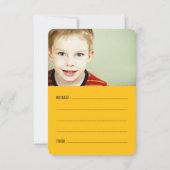 レインボーループ教室バレンタインの写真カード 招待状 (裏面)