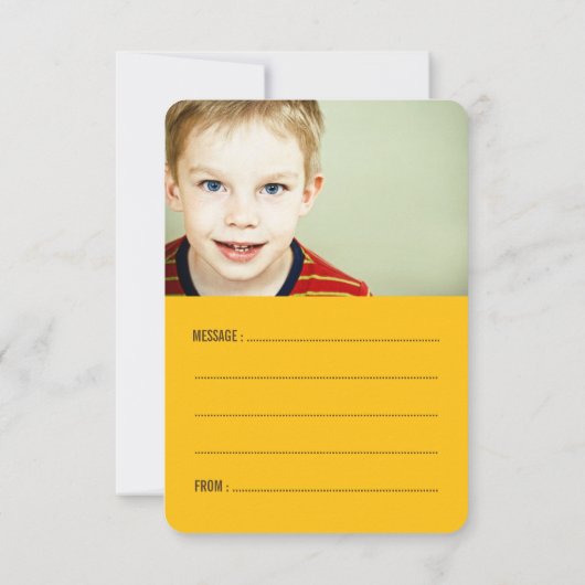 レインボーループ教室バレンタインの写真カード 招待状 (裏面)