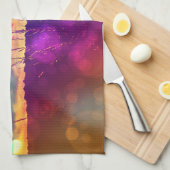 レインボールーラルランドスケープタオル キッチンタオル (四つ折り)