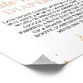 レインボーレイトナイトおむつベビーシャワーゲーム ポスター (角)