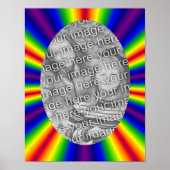 レインボーレイフレーム独自の写真を作成 ポスター (正面)