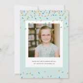 レインボーレイヤーケーキ誕生日パーティー 招待状 (裏面)