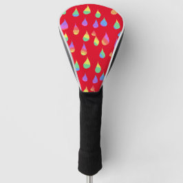 レインボーレインドロップスLGBTQデザインゴルフヘッドカバー ゴルフヘッドカバー